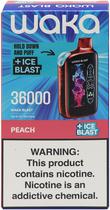 Vape Descartavel Waka Blast Peach + Ice Blast 36000 Puffs