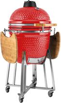 Churrasqueira de Ceramica Auplex Kamado Ceramic Grill 21" - Vermelho