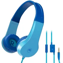 Fone de Ouvido Motorola Moto JR200 com Micrófono - Azul