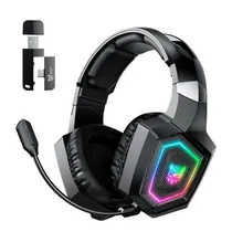 Fone BT c/Mic Onikuma GT806 Wireless RGB 2.4G BLK USB/Black