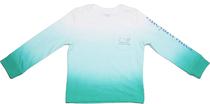 Outlet Camiseta Manga Longa Vineyard Vines 7V001498 Branco/Verde Feminina