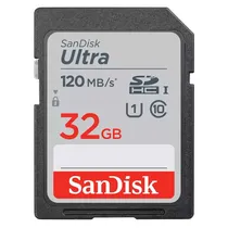 Memoria SD C10 32GB 120MBS Sandisk SDXC Ultra SDSDUN4-032G-GN6IN