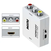 Conversor Av/Rca A HDMI Full HD 1080P HDMI2AV - Branco