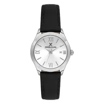 Relogio Analogico Feminino Daniel Klein DK.1.13921-1 Premium Lady / Pulseira de Couro - Preto/Prata