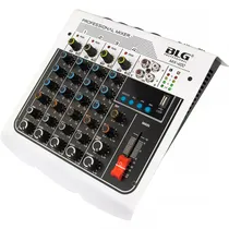 Mixer BLG Mix- 400 de 4 Canais - Branco/Preto