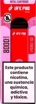 Vape Descartável Life Pod - Lychee Ice - 8000 Puffs