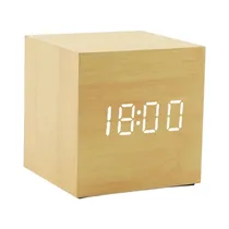 Reloj Despertador Digital Satellite AC-T32 Bambú