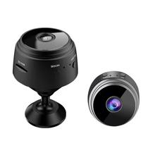 Mini Camera de Seguranca Espia A9 / Wifi / Bateria Recarregavel / Visao Noturna / HD 1080P / com Base Magnetica / App Hdwificampro - Preto