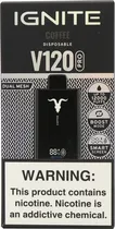 Vape Descartável Ignite V120 Pro Coffee 12000 Puffs Dual Mesh Black