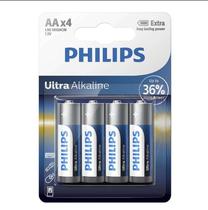 Pilha Ultra Alcalina Philips AA LR6E4B/97 PACK-4