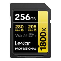 Cartao de Memoria SD Lexar Professional Gold Series 1800X C10 U3 V60 4K Full HD 256GB - LSD1800256G-Bnnnu