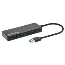 Hub USB 7P Manhattan 3.2 168403 5GBPS/Negro