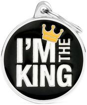 Medalha de Identificacao Myfamily Charms Circulo Grande &&#35;34;I'M The King&&#35;34; CH17KING