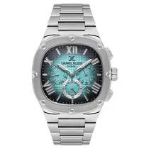 Relogio Analógico Masculino Daniel Klein DK.1.14009-2 Exclusive Gent / Pulseira de Aço Inoxidável - Prata/Azul