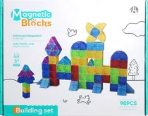 Cubos Magnéticos de Construção Magnetic Blocks Chuang Huang - CH1372 (98 Pçs)
