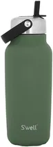 Garrafa Térmica sWell Explorer Fliw Straw 940ML - Green Jasper Stone