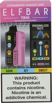 Vape Descartável Elf Bar Trio Strawberry Orange Lime 40000 Puffs