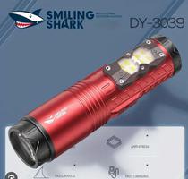 Lanterna Smiling Shark DY-3039 Preto/Vermelho Cabo USB-C