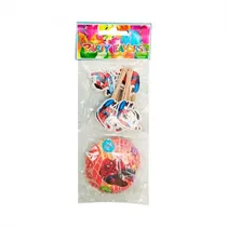 Kit Party Flavor Toppers e Forminhas para Cupcake Spiderman 24PCS