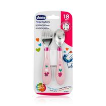 Chicco Nursery Metal Cutlery 18M+ Girl Neutral Detalles En El Producto 18+ Neutro