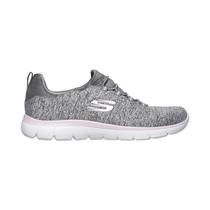 Tenis Skechers Feminino Summits - Quick Getaway Cinza 12983GYLP