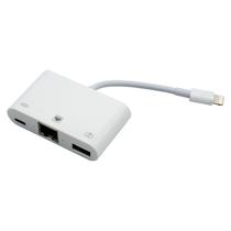 Cabo Adaptador HLD Lightning para USB-C RJ45 USB - Branco