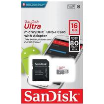 Sandisk Micro SD Ultra 16GB C10 80MB/s 2X1 SDSQUNS0166GN3MA