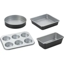 Kit de Assadeiras Cuisinart AMB-4 Antiaderentes Chef's Classic Prata/Preto - 4 Peças