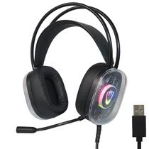 Fone USB Sate GH-553 RGB 7.1 Preto/Transparente