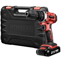 Parafusadeira Eletrica Mondial PF-09M - 1400RPM - com Maleta - Recarregavel - Preto e Vermelho