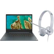 Notebook Lenovo Ideapad 3 CB 14IGL05 14" Intel Celeron N4020 - Abyss Blue (82C1002AUS) + Fone de Ouvido Lenovo 100