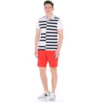 Camiseta Tommy Hilfiger Polo Masculino MW0MW01261-902 L Branco / Preto