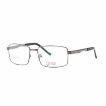 Armação para Óculos de Grau Masculino Visard B2351Z C1 Tamanho 57-18-138 Armação de Metal - Cinza