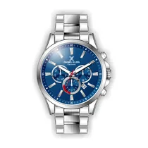 Relógio Analógico Masculino Daniel Klein Exclusive DK.1.12423-3 - Prata e Azul