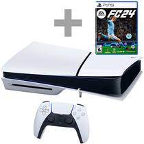 Console Sony Playstation 5 Slim 1TB CFI-2000 (JP) 8K + Jogo Ea Sports FC24 - Branco/Preto