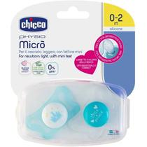 Chicco Nursery Chupete Physio Micro Azul SIL0-2M 2UNI Detalles En El Producto 0-2M Azul