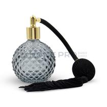 Frasco de Perfume Vintage Em Vidro Preto  100 M