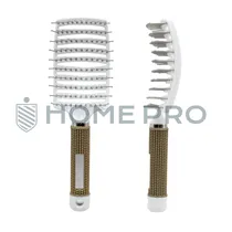 Escova de Pentear Cabelo e Desembaraçar Raquete Profissional - Branco