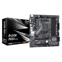 Placa Mãe Asrock B450M PRO4 R2.0 DDR4 Socket AM4 Chipset AMD B450 Micro ATX