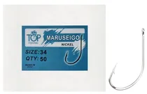 Anzol Top Fishing Maruseigo Nickel 34 com 50 Pçs