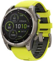 Relogio GPS Garmin Fenix 8 47MM Solar Sapphire 010-02906-20 - Titanium/Yellow