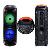 Speaker Ecopower EP-1952 2X8"/ Bluetooth/ Mic/ SD/ Recarregavel