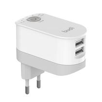 Budi Carregador 2 USB Ports 12W 2.4AMP Branco