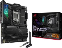 Placa Mãe Asus Rog Strix X670E-F Wifi AM5/ 4XDDR5/ HDMI/ DP/ M.2/ USB