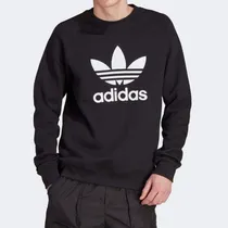 Moleton Adidas Trefoil Crew Negro