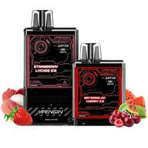 Vape Descartavel Vapengin Jupiter com 5% Nicotina - 10K Puffs Watermelon Cherry Ice + 10K Puffs Strawberry Lychee Ice