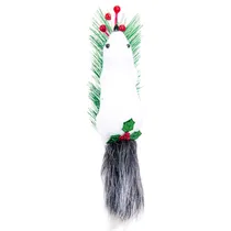 Enfeite de Natal Esquilo Branco com Galho 32X11CM