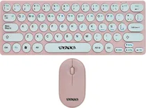 Teclado e Mouse Sem Fio Satellite AK-6032G Rosa (Espanhol)