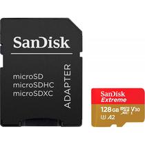 Cartao de Memoria Sandisk Extreme SDSQXAA-128G-GN6MA- 128GB - Micro SD com Adaptador - 190MB/s