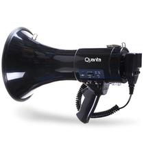 Megafone Quanta QTMER250 de 250W com USB/Sirene/Auxiliar - Preto